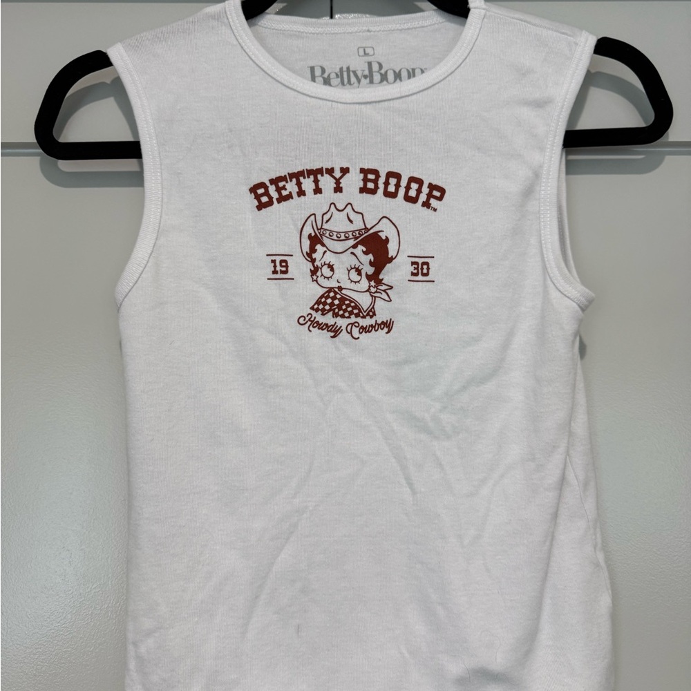 Betty Boop White and Red Tank Top